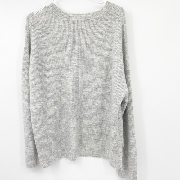 Off-the-Shoulder Gray Sweater - Picture 3 of 12